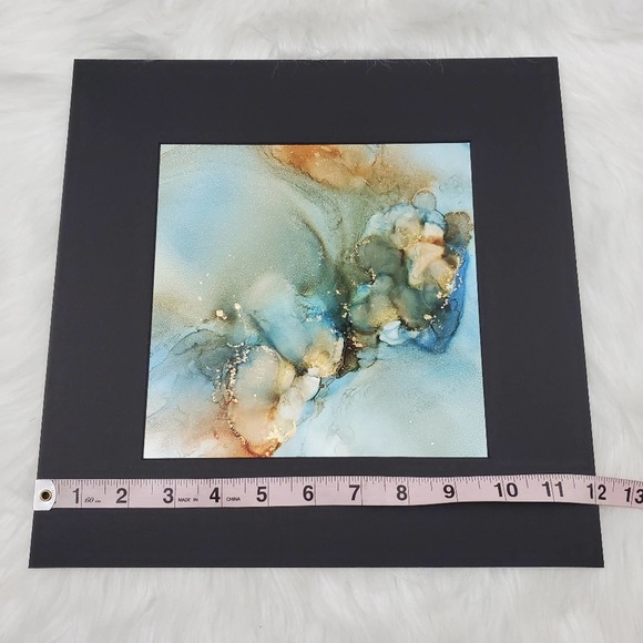 Original Alcohol Ink on Grafix & Matted in Black - Picture 4 of 4